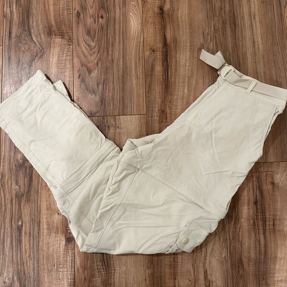 Outdoor Voices White RecTrek Zip-Off Pants